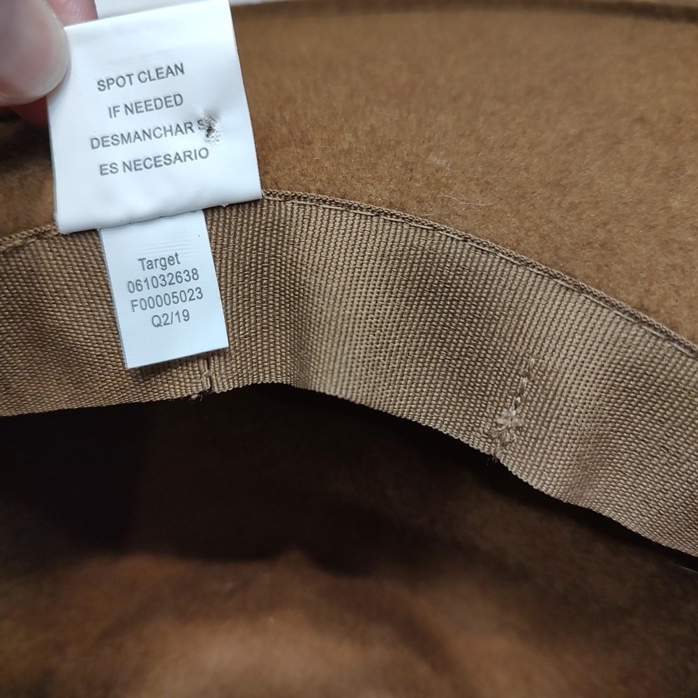 Vtg Style Wide Brim Fedora Hat Brown Wool Felt Rancher Western Panama Cowboy - Picture 6 of 9